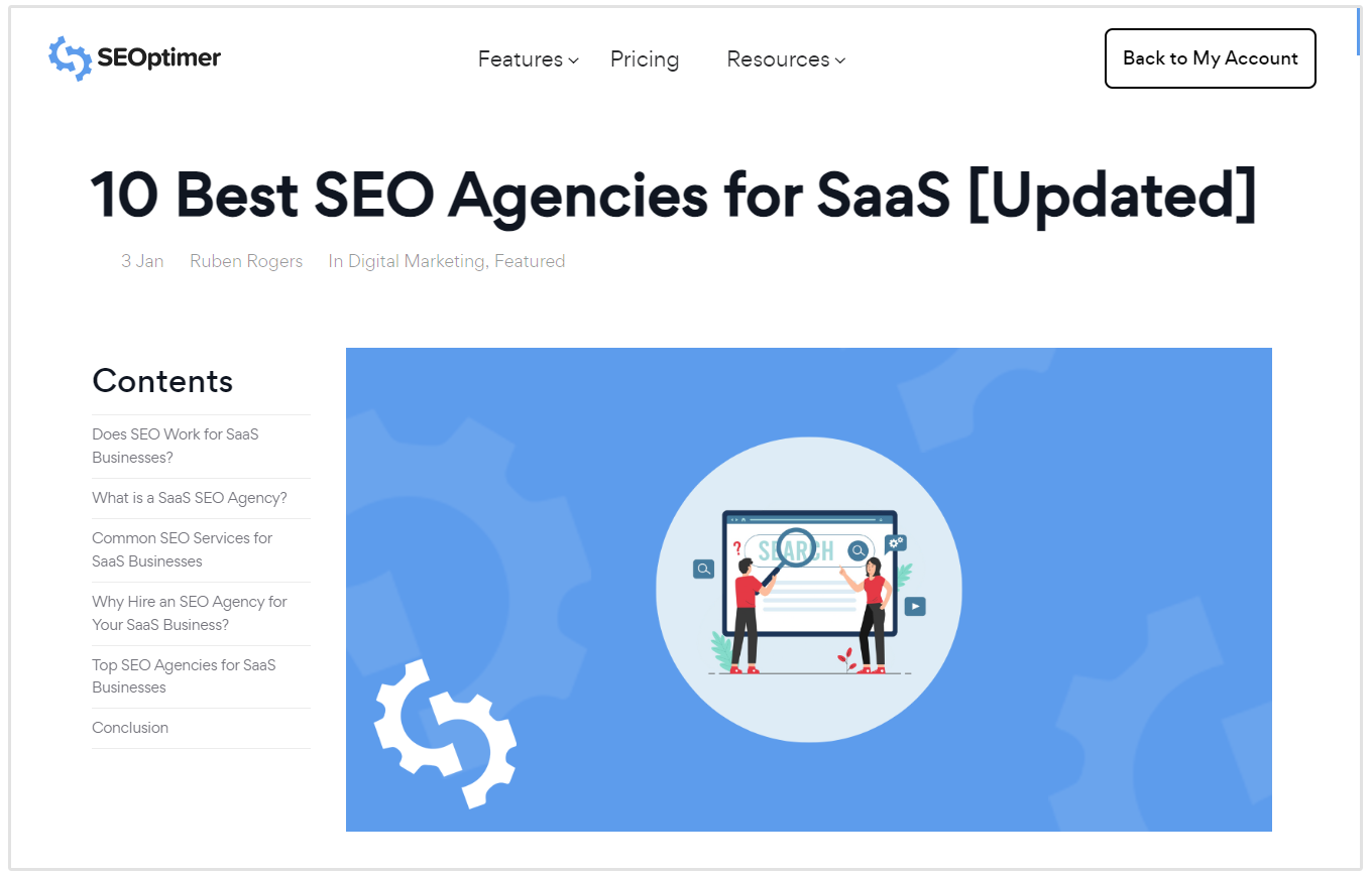 agences de référencement pour article saas